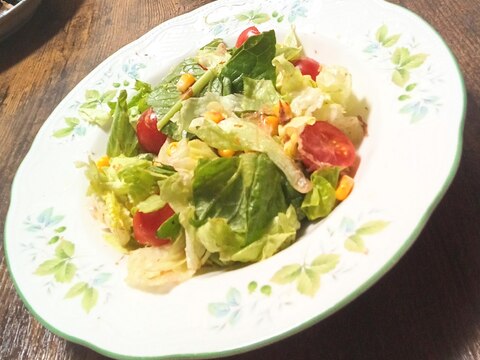 ミニトマト・スイートコーンDeレタスサラダ